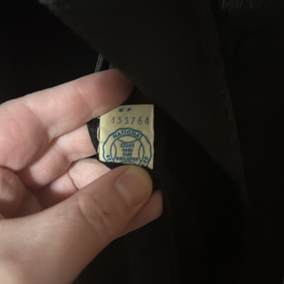 Vintage Black long International Ladies Garment Workers Union 1955-1963 size 20 - Picture 10 of 10